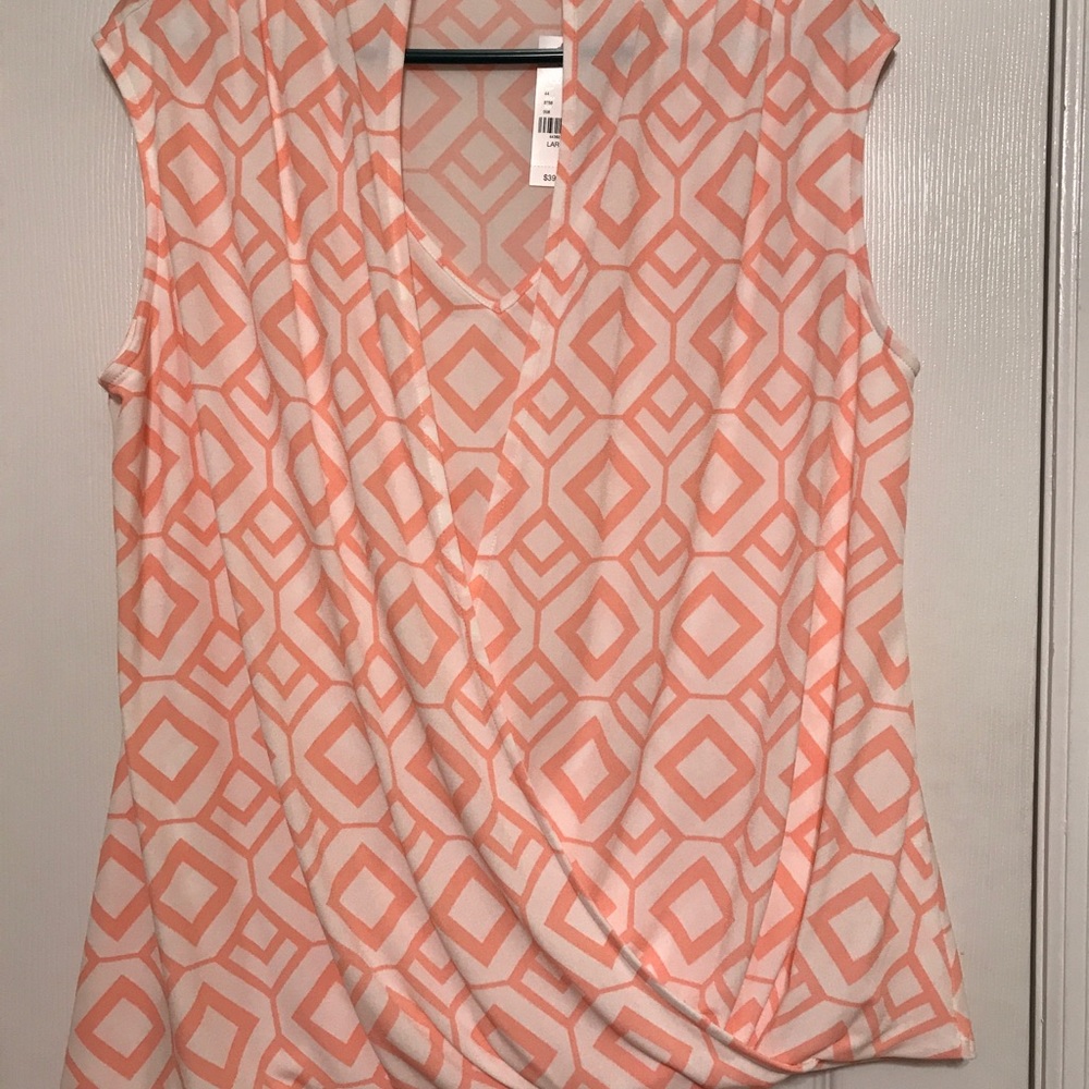 Mock wrap front shirt